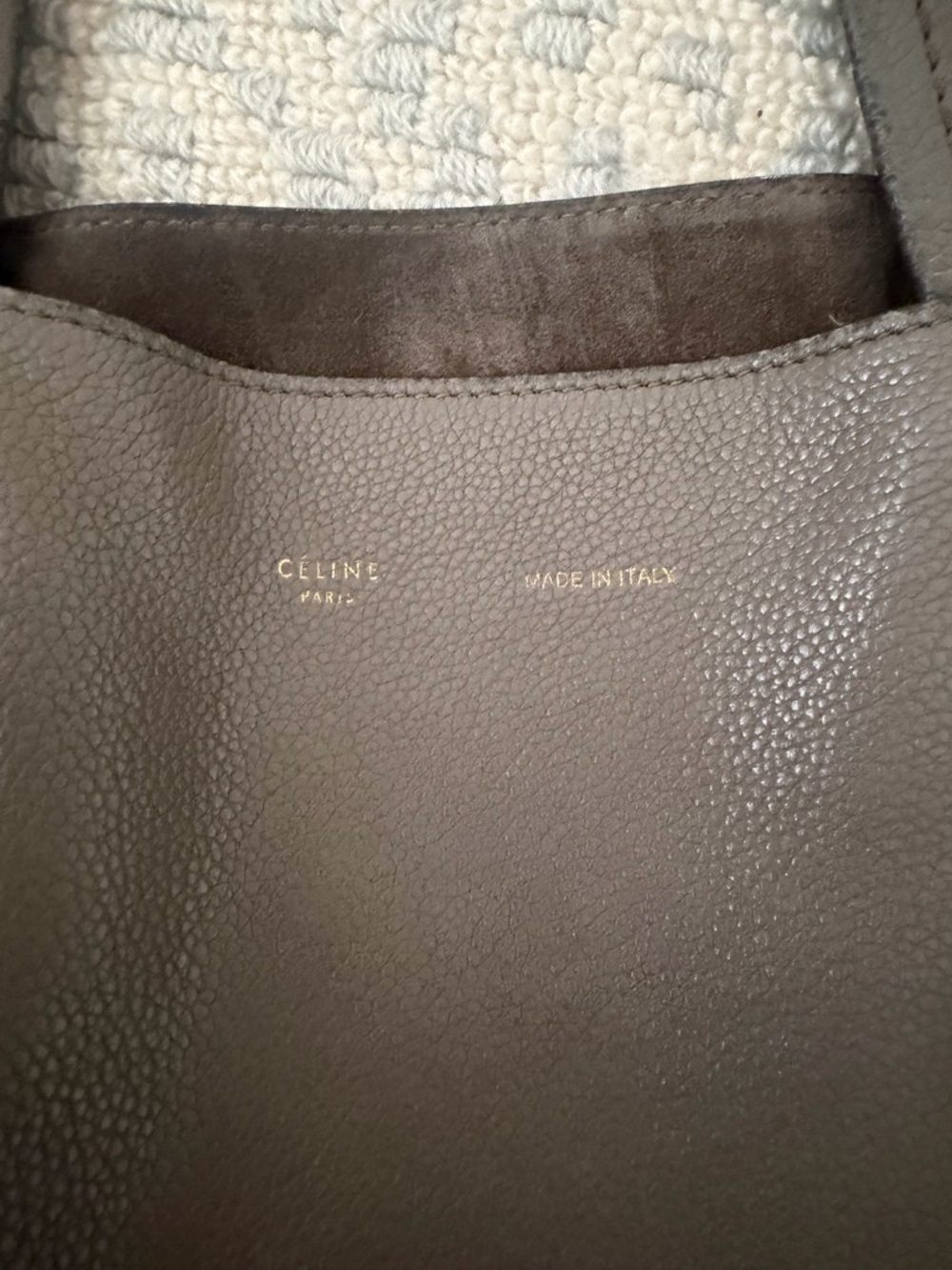 Celine Phantom Cabas Tote Bag – Leather, Large, Taupe - Picture 2 of 4